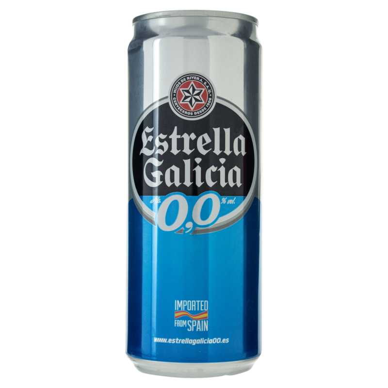 CERVEJA ZERO ÁLCOOL ESTRELLA GALICIA LATA 330ML