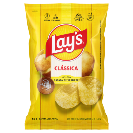 ELMA CHIPS BATATA LISA FRITA LAYS 62G CLASSICA