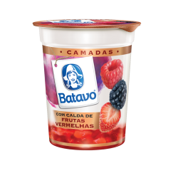 IOGURTE PARCIALMENTE DESNATADO CALDA FRUTAS VERMELHAS BATAVO CAMADAS COPO 100G