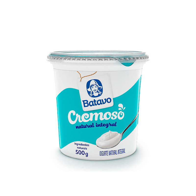 IOGURTE INTEGRAL CREMOSO NATURAL BATAVO POTE 450G