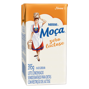 LEITE CONDENSADO SEMIDESNATADO ZERO LACTOSE MOÇA CAIXA 395G