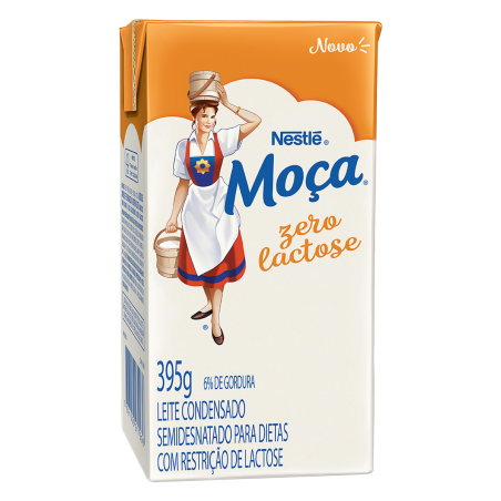 LEITE CONDENSADO SEMIDESNATADO ZERO LACTOSE MOÇA CAIXA 395G