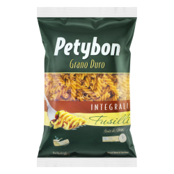 MACARRÃO DE SÊMOLA DE TRIGO GRANO DURO INTEGRAL FUSILLI PETYBON PACOTE 500G