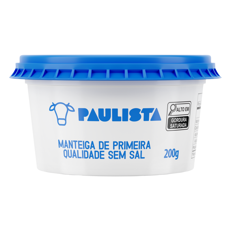 MANTEIGA DE PRIMEIRA QUALIDADE SEM SAL PAULISTA POTE 200G