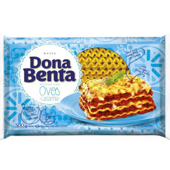 MASSA DE SÊMOLA COM OVOS PARA LASANHA TRADICIONAL DONA BENTA PACOTE 500G