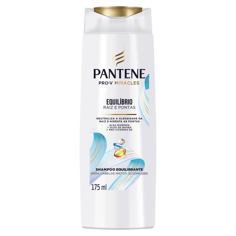 SHAMPOO PANTENE EQUILÍBRIO RAIZ E PONTAS FRASCO 175ML