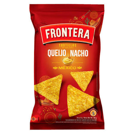 TORTILHA DE MILHO QUEIJO NACHO FRONTERA MÉXICO PACOTE 68G