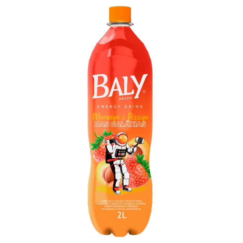 ENERGÉTICO MORANGO E PÊSSEGO DAS GALÁXIAS BALY GARRAFA 2L