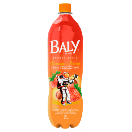 ENERGÉTICO MORANGO E PÊSSEGO DAS GALÁXIAS BALY GARRAFA 2L