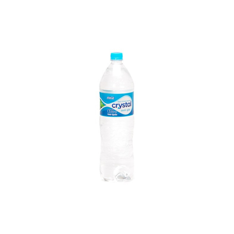 ÁGUA MINERAL NATURAL SEM GÁS CRYSTAL GARRAFA 1,5L