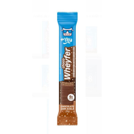 WAFER PROTEICO CHOCOLATE COM AVELÃ +MU CHOCOWHEYFER PACOTE 25G