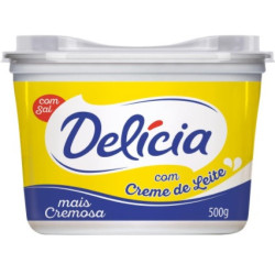 MARGARINA COM SAL E CREME DE LEITE DELÍCIA POTE 500G