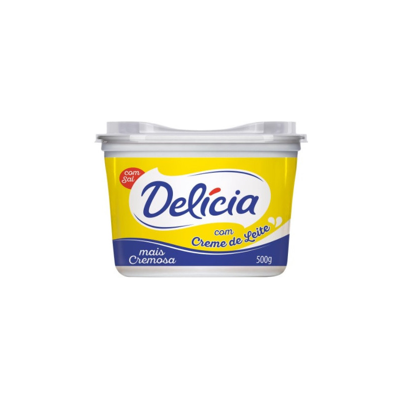 MARGARINA COM SAL E CREME DE LEITE DELÍCIA POTE 500G