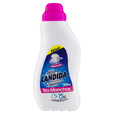 TIRA-MANCHAS LÍQUIDO BRANQUEADOR SUPER CANDIDA FRASCO 500ML