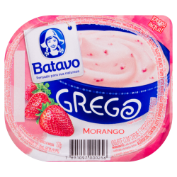 IOGURTE GREGO MORANGO BATAVO POTE 100G