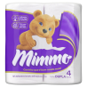 PAPEL HIGIÊNICO FOLHA DUPLA NEUTRO MIMMO 30M PACOTE 4 UNIDADES