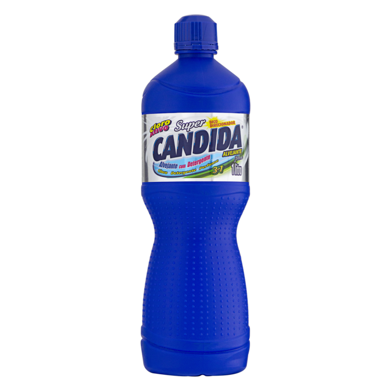 ALVEJANTE COM DETERGENTE E CLORO SUPER CANDIDA PLUS FRASCO 1L