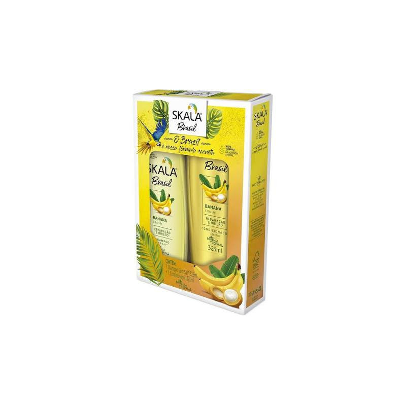 KIT SKALA SHAMPOO+CONDICIONADOR 325ML BOMBA BANANA