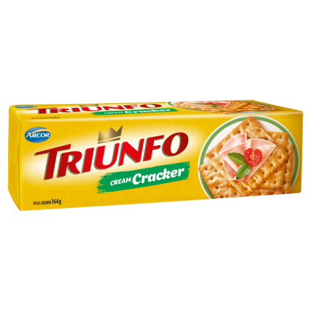 BISCOITO CREAM CRACKER TRIUNFO PACOTE 164G