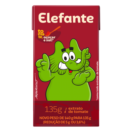 EXTRATO DE TOMATE ELEFANTE CAIXA 135G