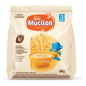 CEREAL INFANTIL INTEGRAL ARROZ & AVEIA MUCILON PACOTE 360G