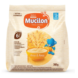 CEREAL INFANTIL INTEGRAL ARROZ & AVEIA MUCILON PACOTE 360G