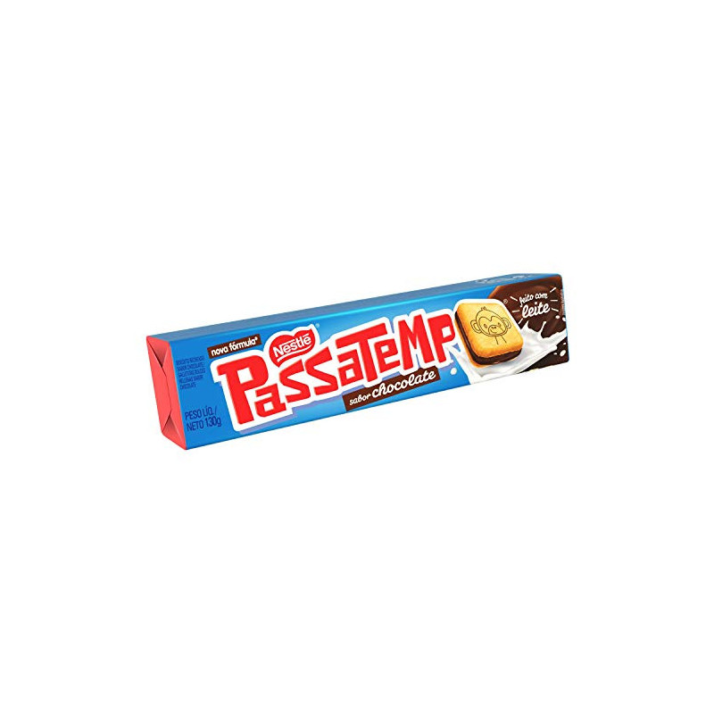 BISCOITO RECHEIO CHOCOLATE PASSATEMPO PACOTE 130G