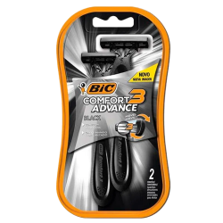 APARELHO DESCARTÁVEL PARA BARBEAR BIC CONFORT 3 ADVANCE 2 UNIDADES