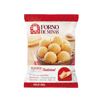 PÃO DE QUEIJO CONGELADO TRADICIONAL FORNO DE MINAS PACOTE 400G