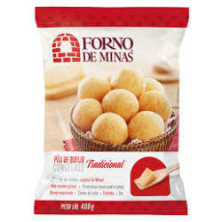 PÃO DE QUEIJO CONGELADO TRADICIONAL FORNO DE MINAS PACOTE 400G