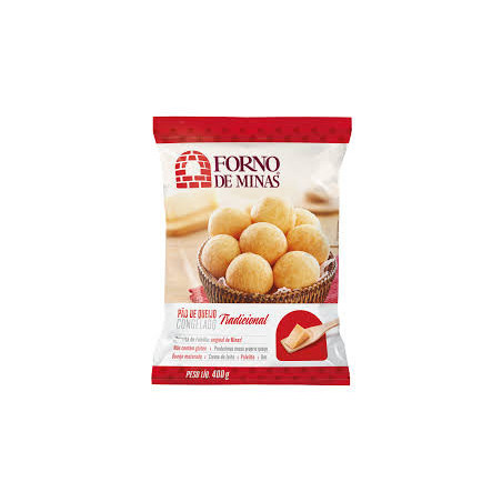 PÃO DE QUEIJO CONGELADO TRADICIONAL FORNO DE MINAS PACOTE 400G