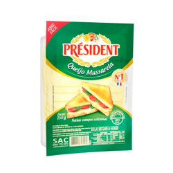 QUEIJO MUSSARELA FATIADO PRÉSIDENT 150G
