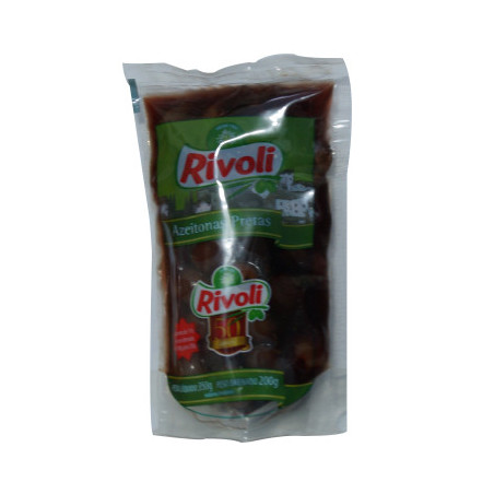 AZEITONA PRETA EM CONSERVA COM CAROÇO RIVOLI SACHÊ 180