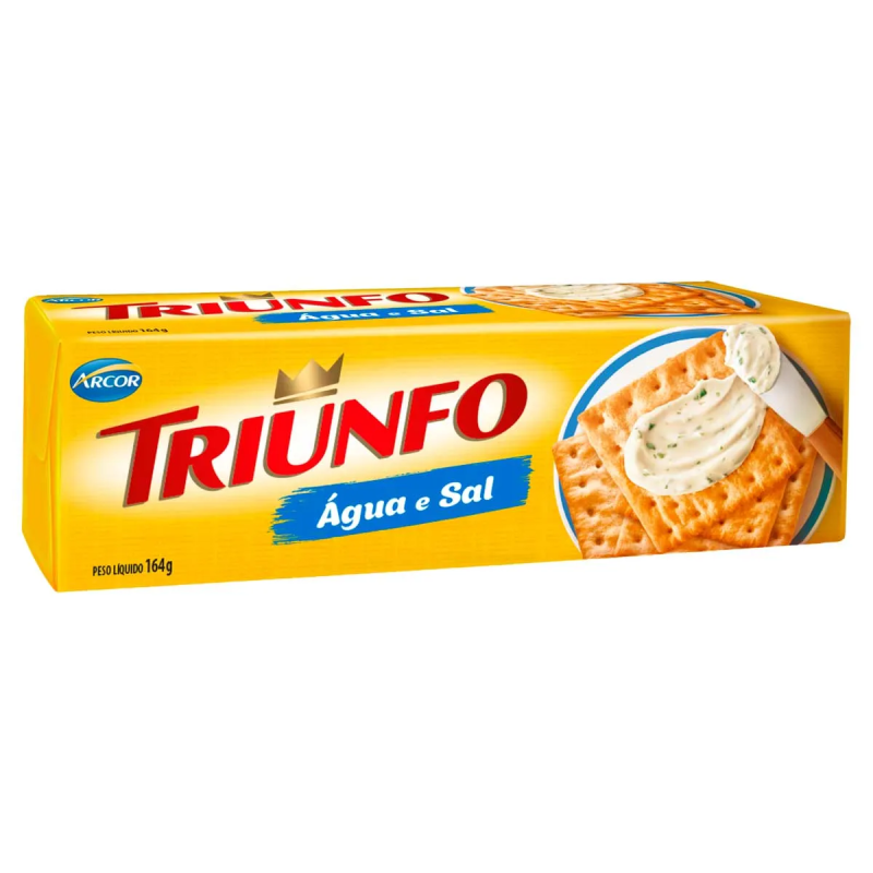 BISCOITO ÁGUA E SAL TRIUNFO PACOTE 164G