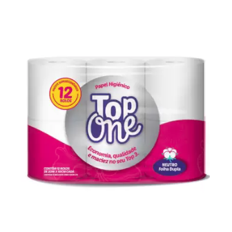 PAPEL HIGIÊNICO NEUTRO TOP ONE 12 ROLOS