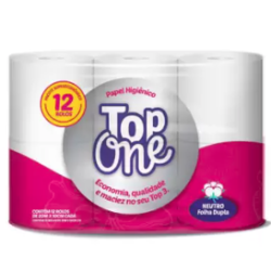 PAPEL HIGIÊNICO NEUTRO TOP ONE 12 ROLOS