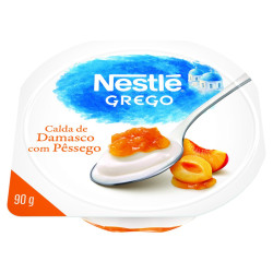 IOGURTE INTEGRAL GREGO CALDA DAMASCO COM PÊSSEGO NESTLÉ POTE 90G