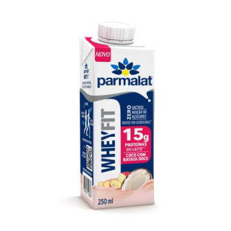 BEBIDA LÁCTEA UHT COCO COM BATATA-DOCE ZERO LACTOSE PARMALAT WHEYFIT CAIXA 250ML