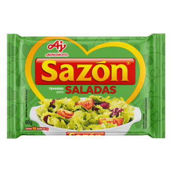 TEMPERO PÓ PARA SALADAS SAZÓN PACOTE 60G 12 UNIDADES