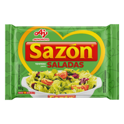TEMPERO PÓ PARA SALADAS SAZÓN PACOTE 60G 12 UNIDADES
