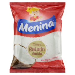 COCO RALADO ÚMIDO ADOÇADO MENINA PACOTE 100G