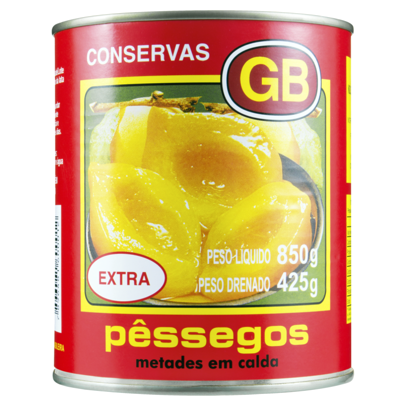 PÊSSEGO EM CALDA METADES GB LATA 425G
