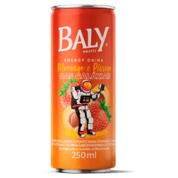 ENERGÉTICO MORANGO E PÊSSEGO DAS GALÁXIAS BALY LATA 250ML