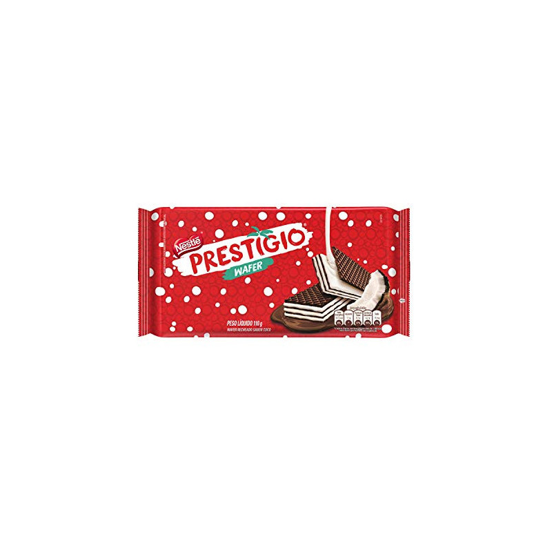 BISCOITO WAFER RECHEIO PRESTÍGIO NESTLÉ PACOTE 110G