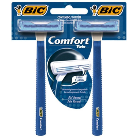 APARELHO DESCARTÁVEL PARA BARBEAR BIC COMFORTC/ 2 UNIDADES