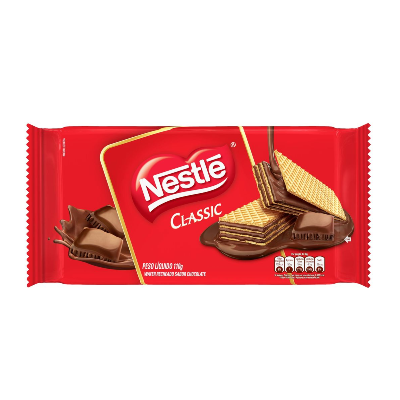 BISCOITO WAFER CLASSIC PACOTE 110G