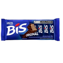 WAFER RECHEIO E COBERTURA CHOCOLATE LACTA BIS PACOTE 100,8G