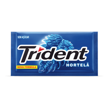 GOMA DE MASCAR HORTELÃ ZERO AÇÚCAR TRIDENT ENVELOPE 8G 5 UNIDADE