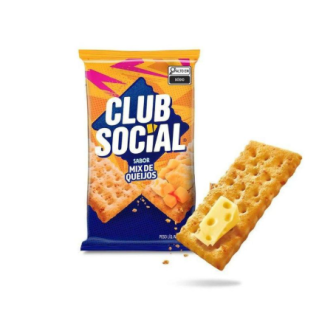 BISCOITO MIX DE QUEIJOS CLUB SOCIAL PACOTE 141G 6 UNIDADES