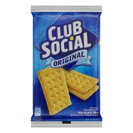 PACK BISCOITO ORIGINAL CLUB SOCIAL PACOTE 144G 6 UNIDADES